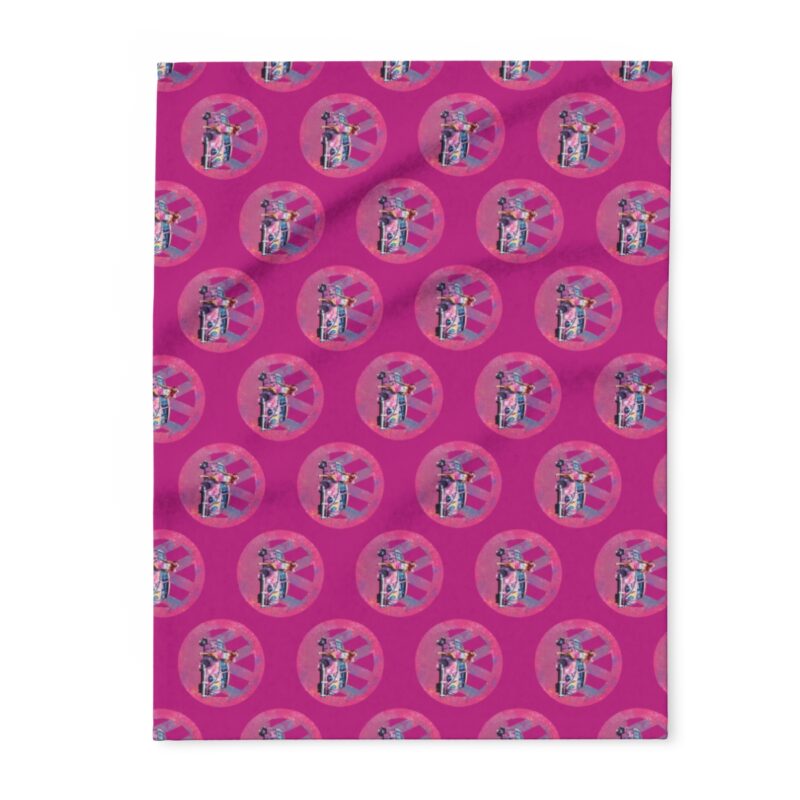 Barbiecore Van Girl Arctic Fleece Blanket