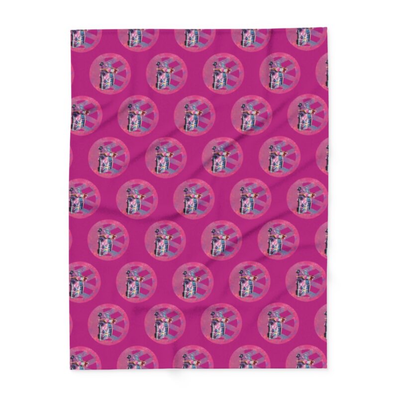 Barbiecore Van Girl Arctic Fleece Blanket