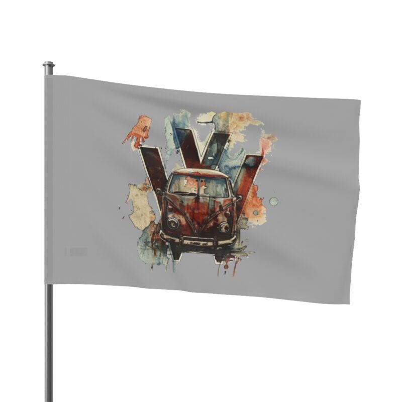 Rusty Vw Camper Flag