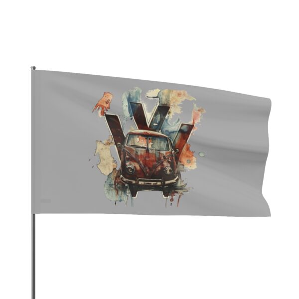 Rusty Vw Camper Flag
