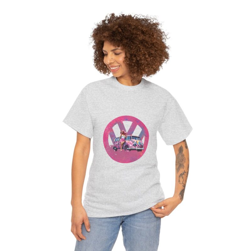 Barbiecore Van Girl Heavy Cotton T-shirt