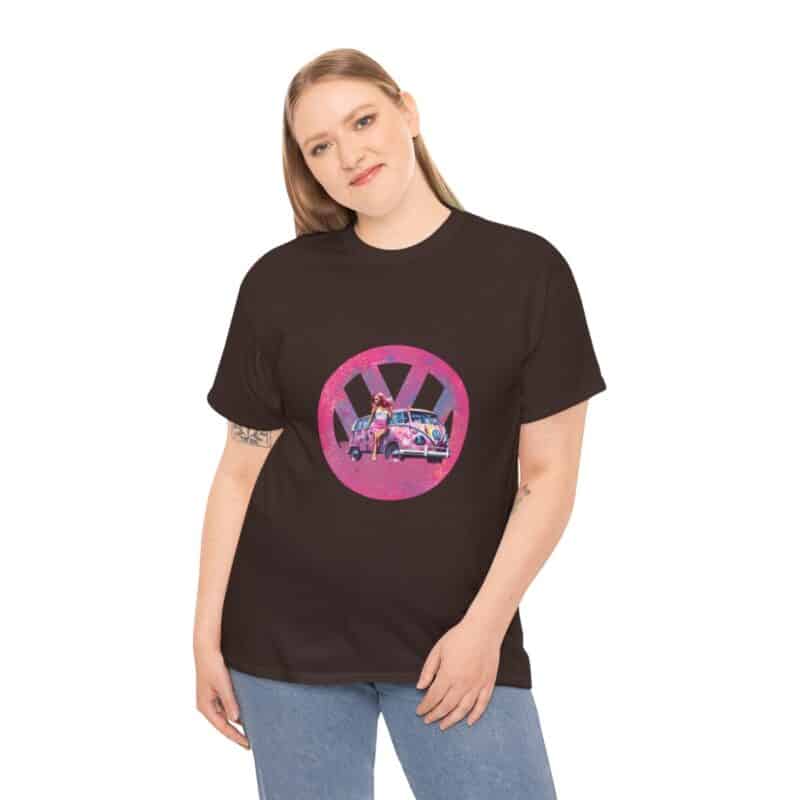 Barbiecore Van Girl Heavy Cotton T-shirt