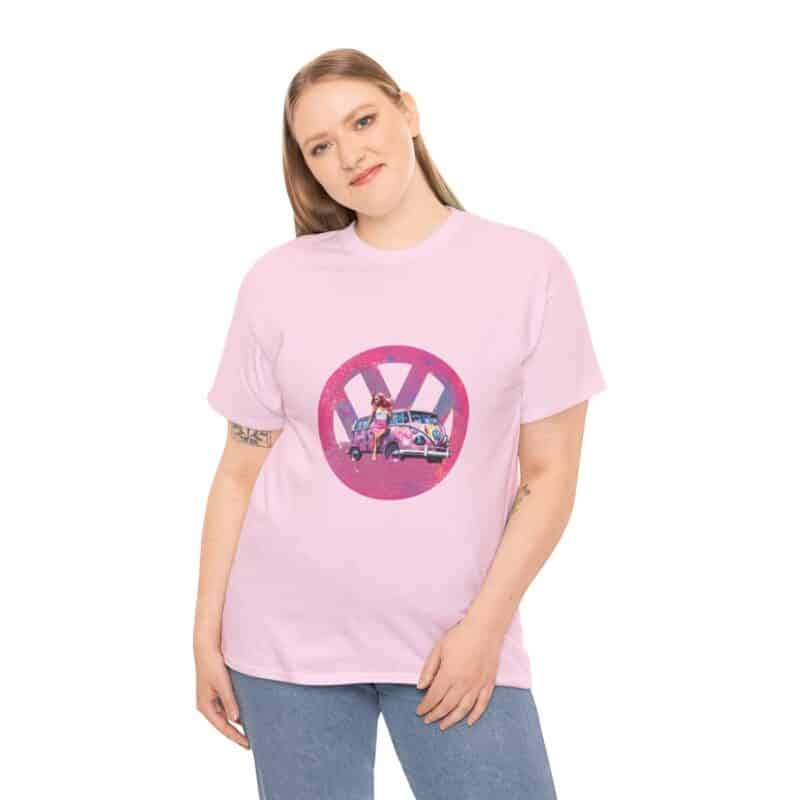 Barbiecore Van Girl Heavy Cotton T-shirt