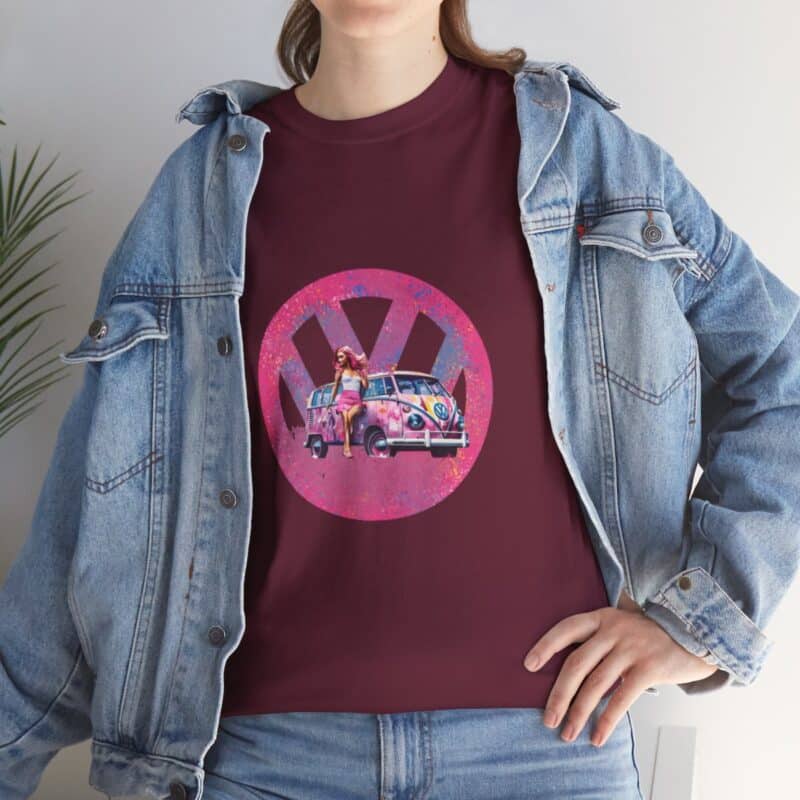 Barbiecore Van Girl Heavy Cotton T-shirt