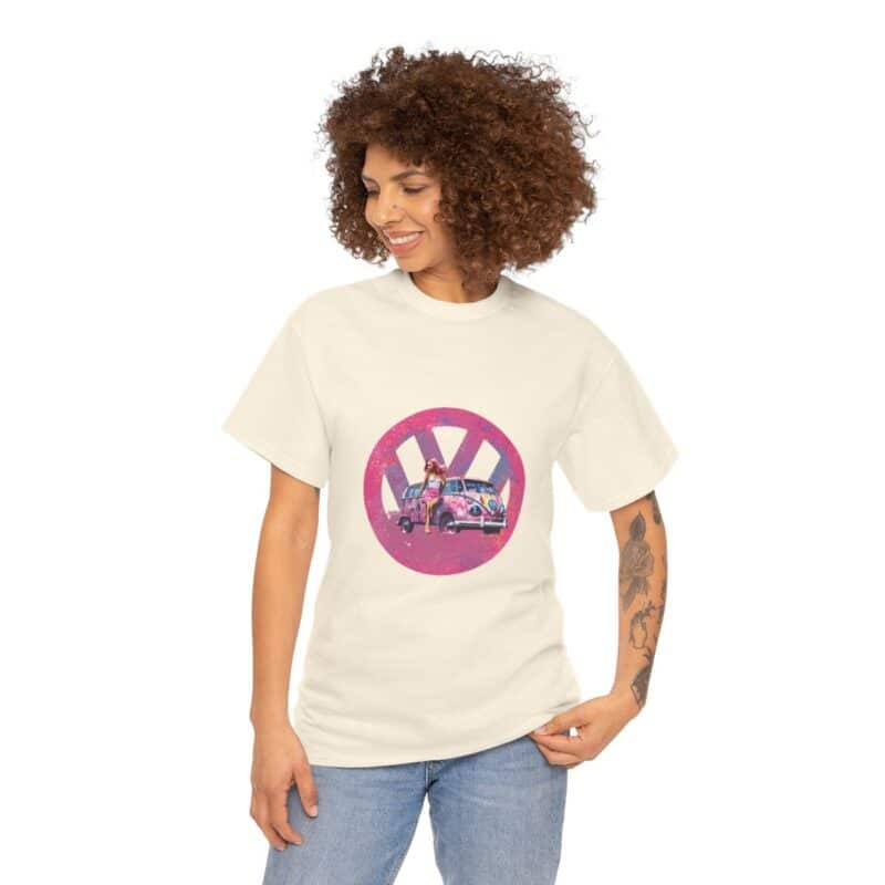 Barbiecore Van Girl Heavy Cotton T-shirt