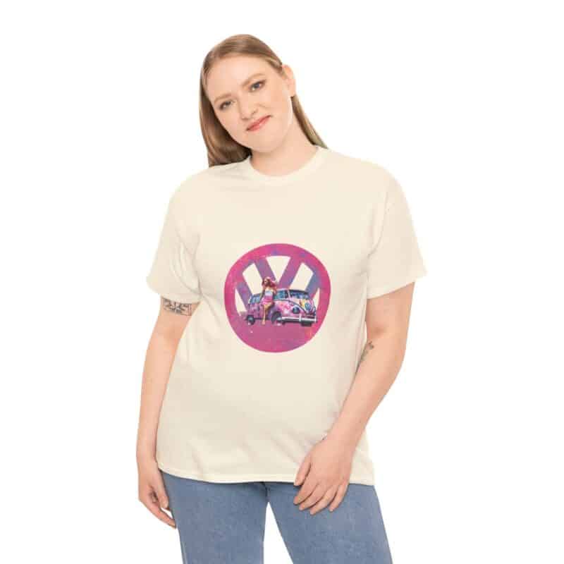 Barbiecore Van Girl Heavy Cotton T-shirt