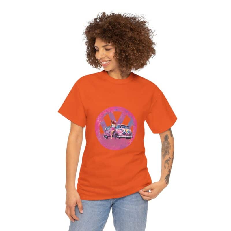 Barbiecore Van Girl Heavy Cotton T-shirt