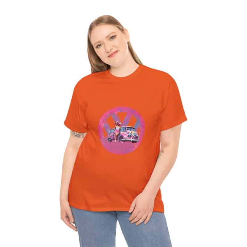 Barbiecore Van Girl Heavy Cotton T-shirt