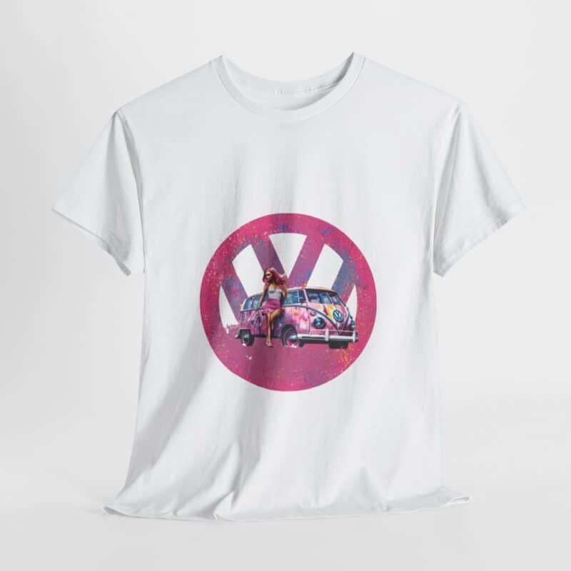 Barbiecore Van Girl Heavy Cotton T-shirt