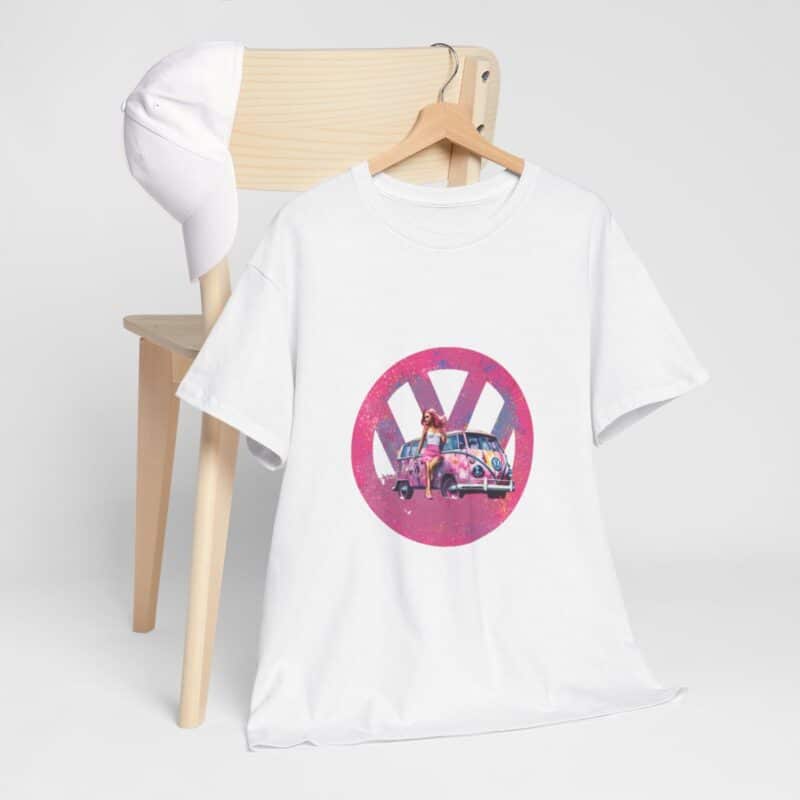 Barbiecore Van Girl Heavy Cotton T-shirt