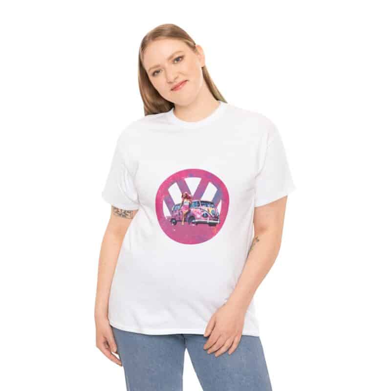 Barbiecore Van Girl Heavy Cotton T-shirt