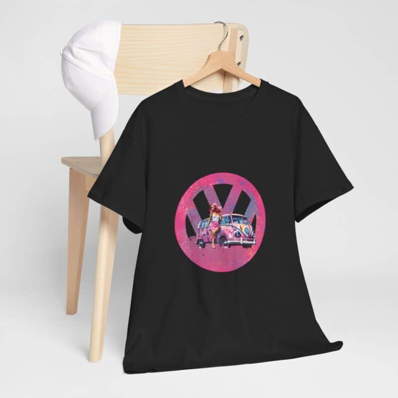 Barbiecore Van Girl Heavy Cotton T-shirt