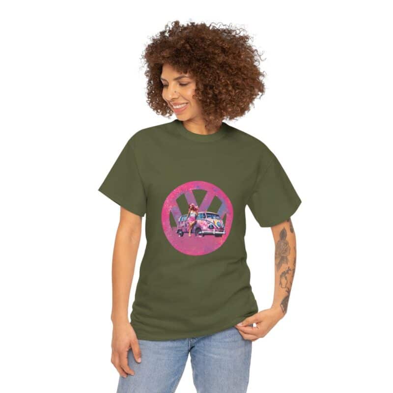 Barbiecore Van Girl Heavy Cotton T-shirt