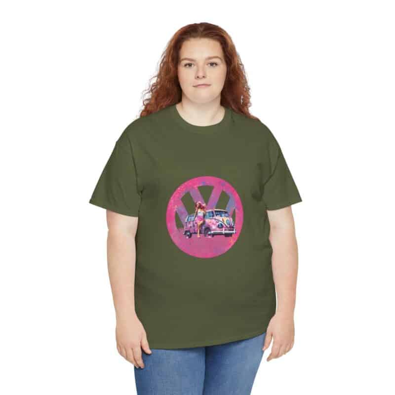 Barbiecore Van Girl Heavy Cotton T-shirt