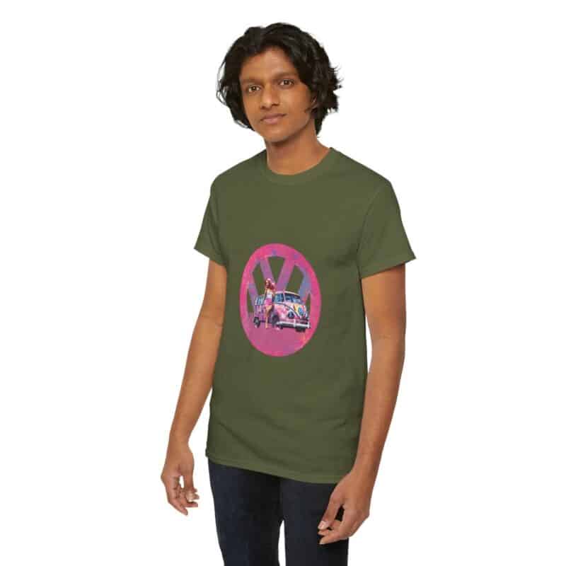 Barbiecore Van Girl Heavy Cotton T-shirt