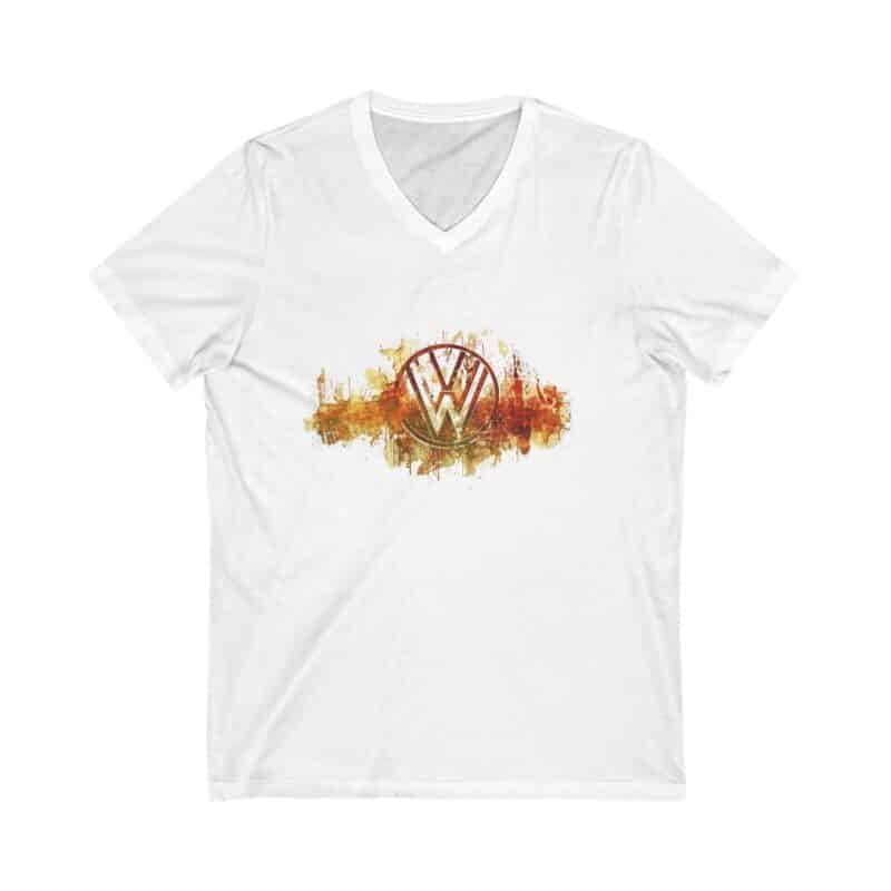 Scorched Vw Logo V-neck Unisex Tee