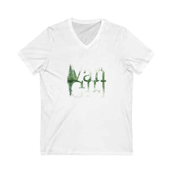 Outdoor Van Girl V-neck Unisex Tee