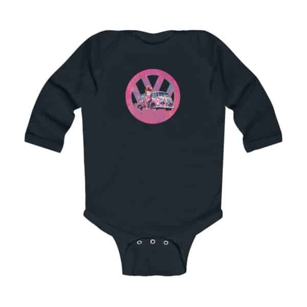 Barbiecore Van Girl Baby Long Sleeve Babygrow