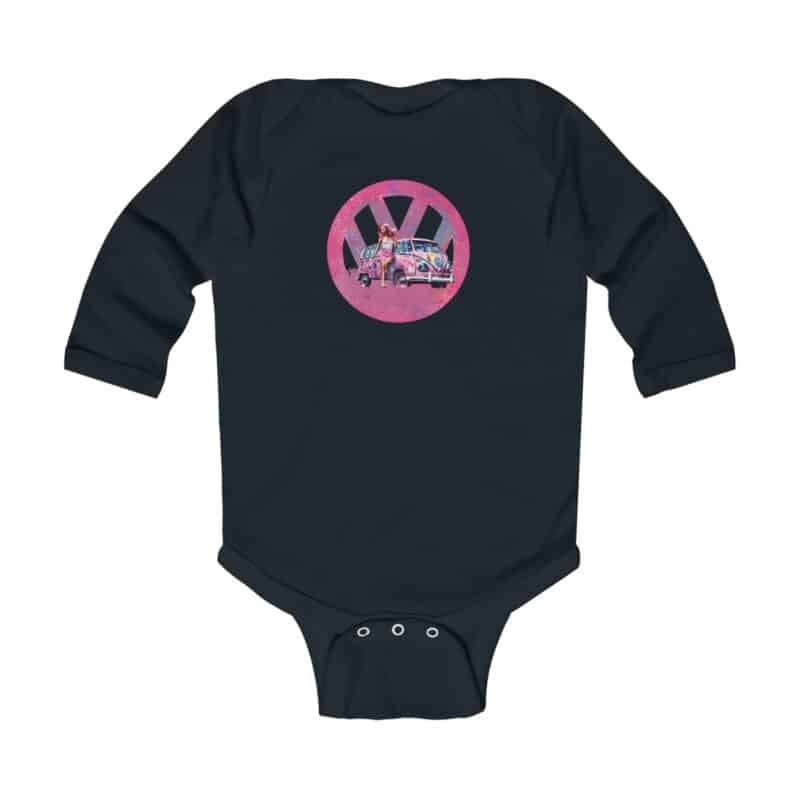 Barbiecore Van Girl Baby Long Sleeve Babygrow