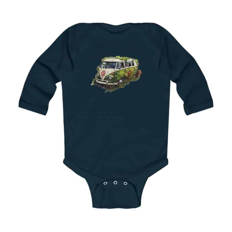 Rescued Vw Camper Baby Long Sleeve Babygrow