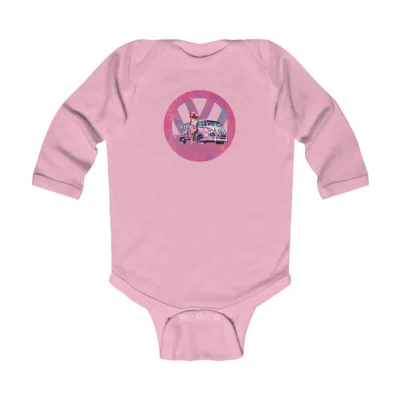 Barbiecore Van Girl Baby Long Sleeve Babygrow