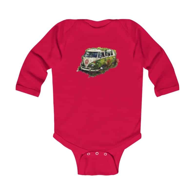 Rescued Vw Camper Baby Long Sleeve Babygrow