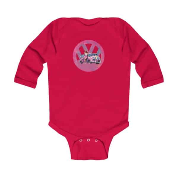 Barbiecore Van Girl Baby Long Sleeve Babygrow