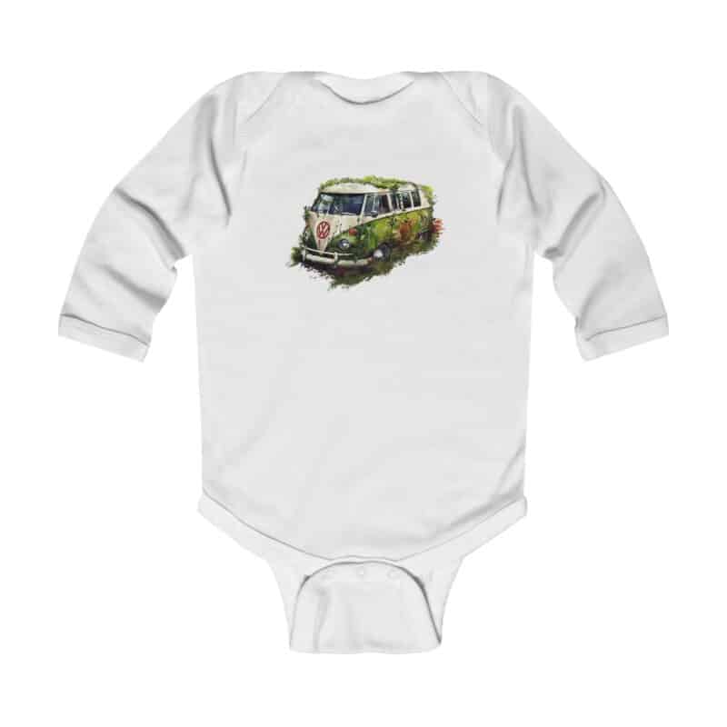 Rescued Vw Camper Baby Long Sleeve Babygrow