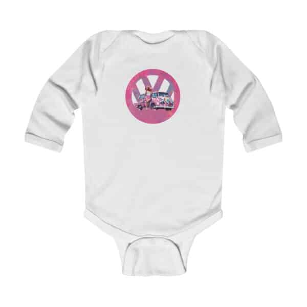 Barbiecore Van Girl Baby Long Sleeve Babygrow