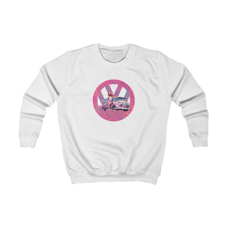 Barbiecore Van Girl Kids Sweatshirt