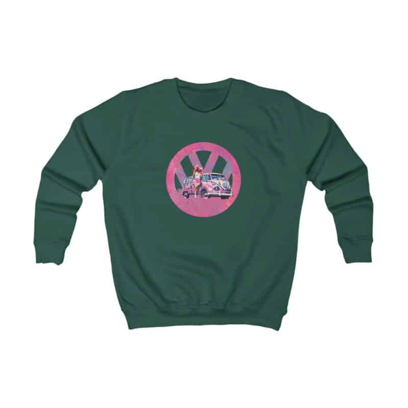 Barbiecore Van Girl Kids Sweatshirt