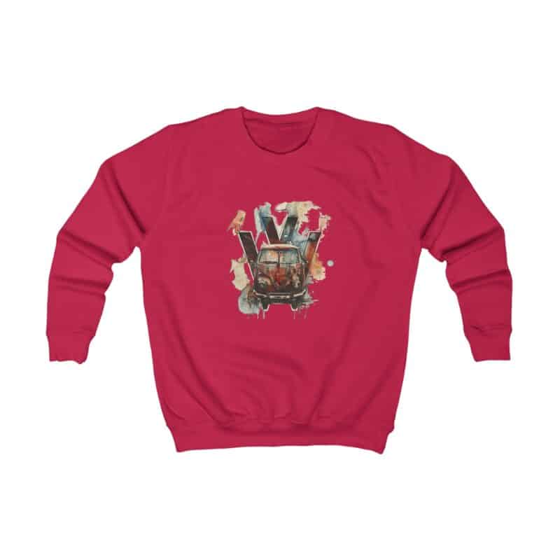 Rusty Vw Camper Kids Sweatshirt