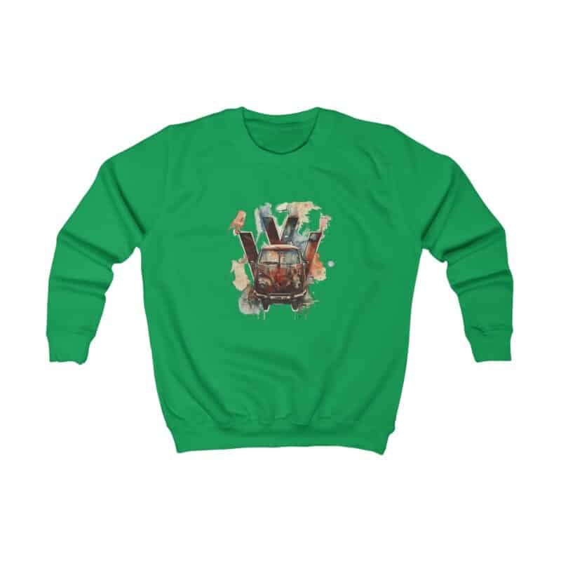 Rusty Vw Camper Kids Sweatshirt