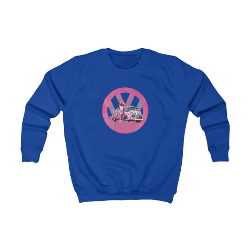 Barbiecore Van Girl Kids Sweatshirt