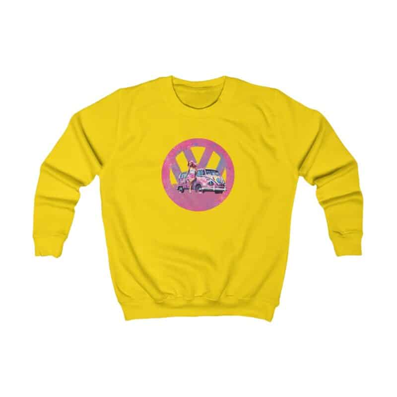 Barbiecore Van Girl Kids Sweatshirt