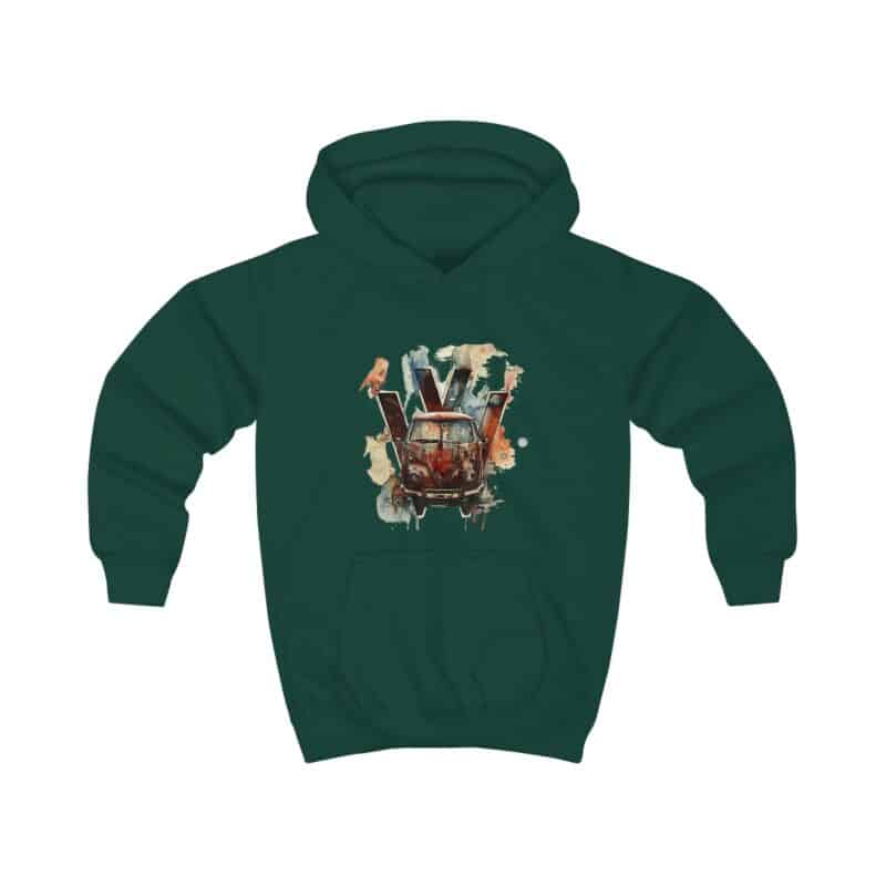 Rusty Vw Camper Kids Hoodie