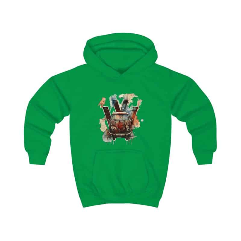 Rusty Vw Camper Kids Hoodie