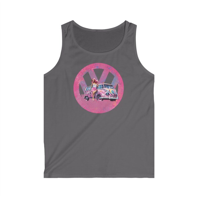 Barbiecore Van Girl Men's Softstyle Tank Top