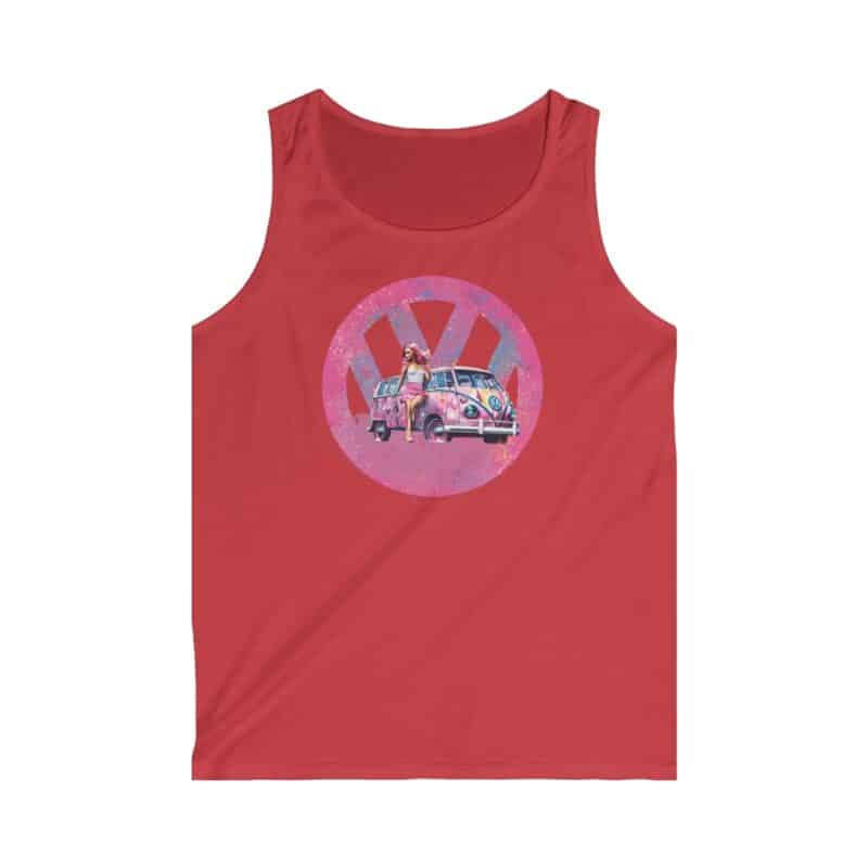 Barbiecore Van Girl Men's Softstyle Tank Top