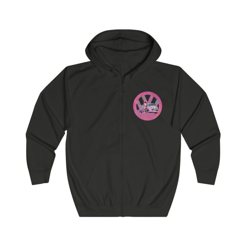 Barbiecore Van Girl Zip Hoodie