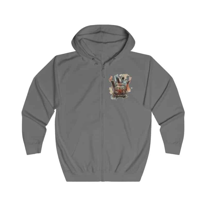 Rusty Vw Camper Zip Hoodie