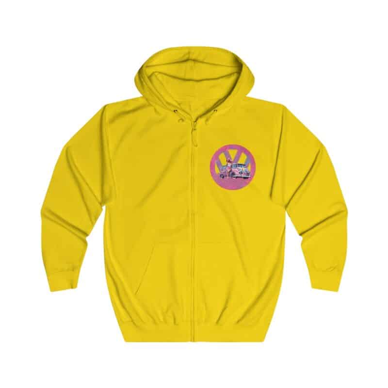 Barbiecore Van Girl Zip Hoodie