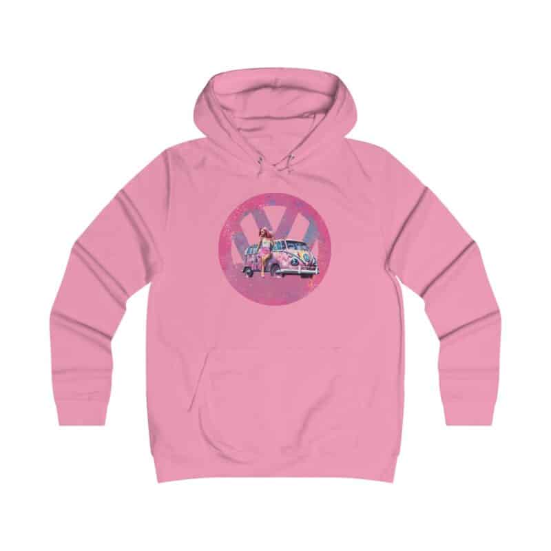 Barbiecore Van Girl Girlie College Hoodie