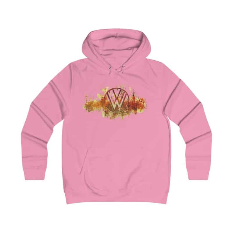 Scorched Vw Logo Girlie College Hoodie