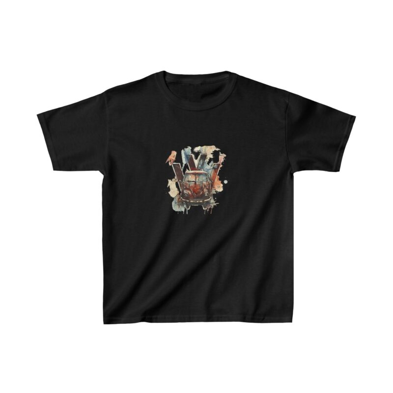 Rusty Vw Camper Kids Heavy Cotton Tee