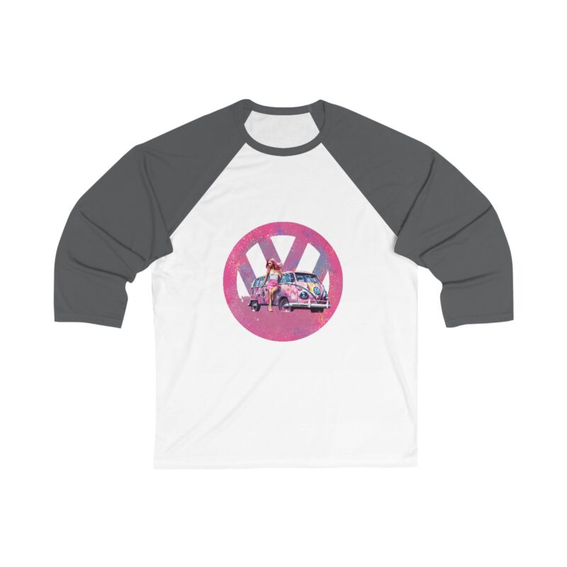 Barbiecore Van Girl 34 Sleeve Baseball Tee