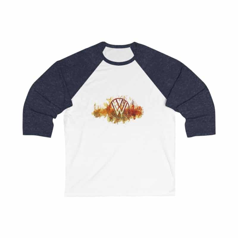 Scorched Vw Logo 34 Sleeve Baseball Tee