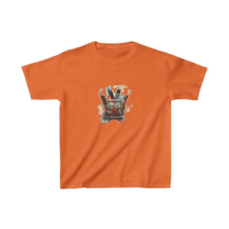 Rusty Vw Camper Kids Heavy Cotton Tee