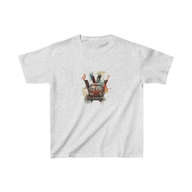 Rusty Vw Camper Kids Heavy Cotton Tee