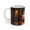 Rainy Street Vw Campervan Painting Mug